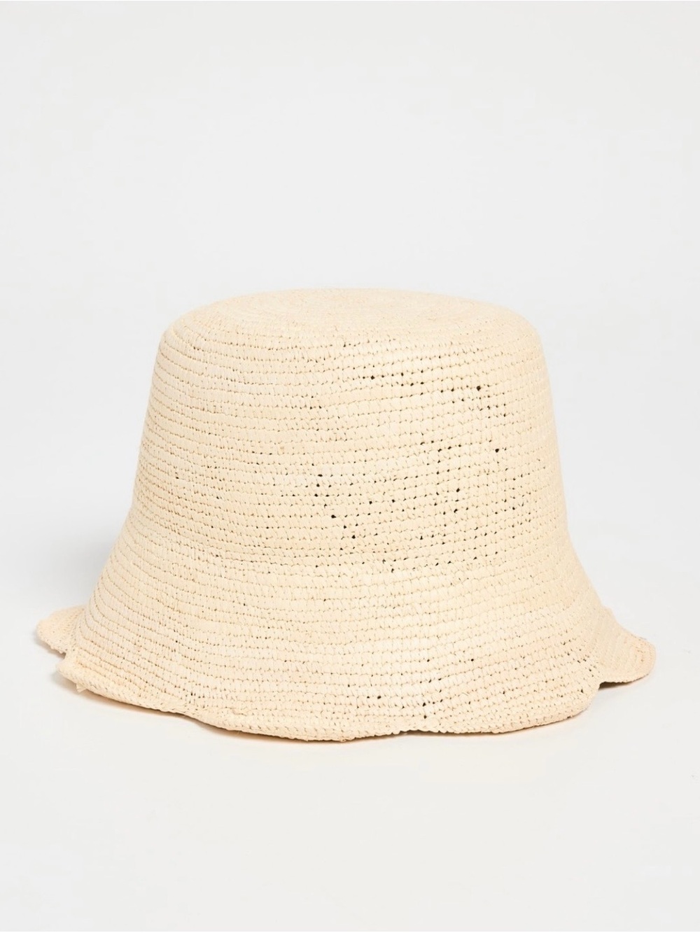 Freya Crochet Packable Beige Bucket Hat